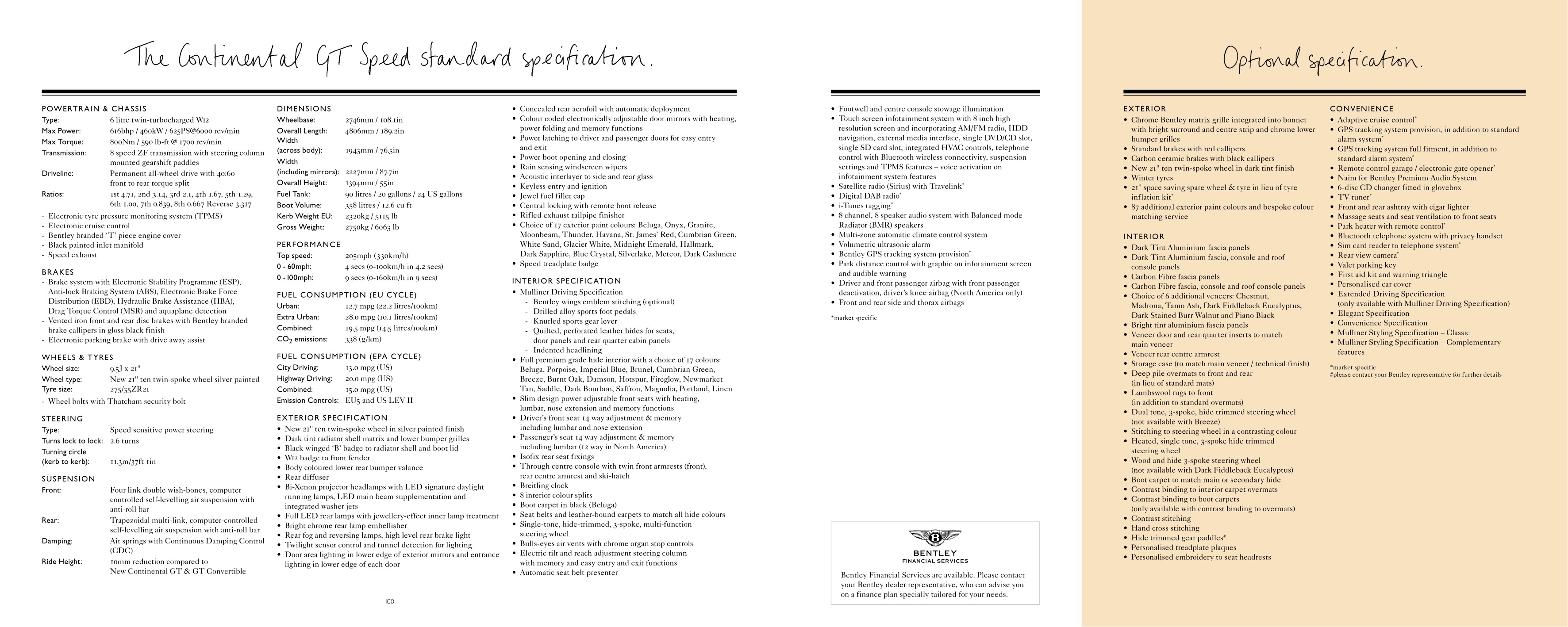 2013 Bentley Continental GTC Brochure Page 40